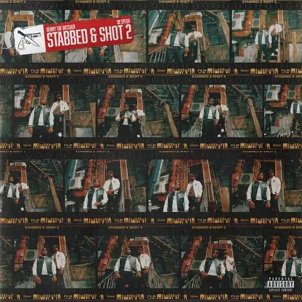High Quality Benny The Butcher & 38 Spesh - Stabbed & Shot 2 (LP, clear with red and black swirl vinyl)