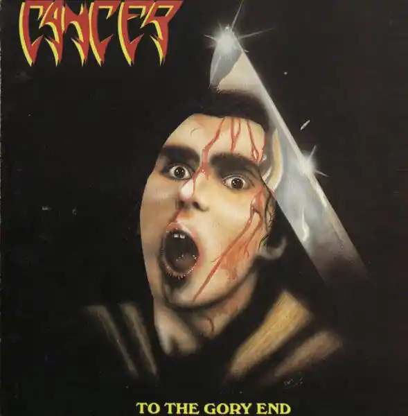 Cancer - To The Gory End (LP, 35th ann. edition, red marble vinyl) Worldwide Shipping