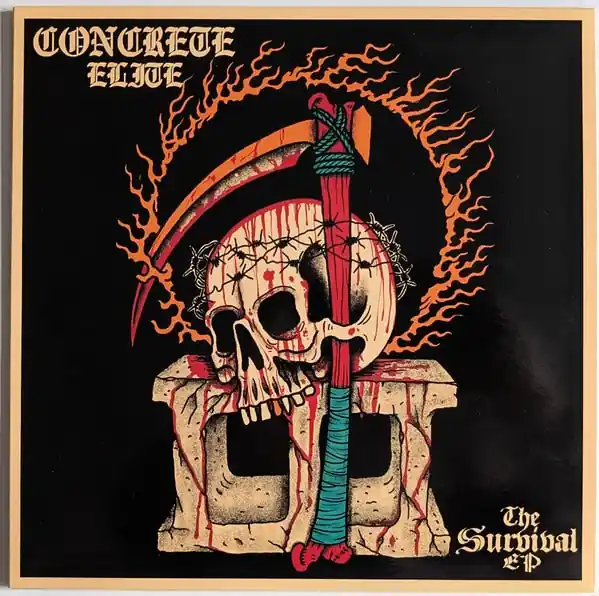 Concrete Elite - The Survival EP (12", bone vinyl) Budget