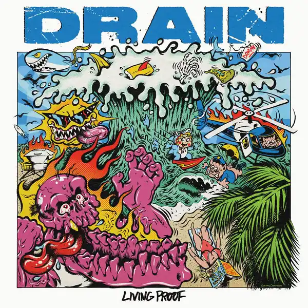 Authentic Drain - Living Proof (LP, green/yellow galaxy vinyl)