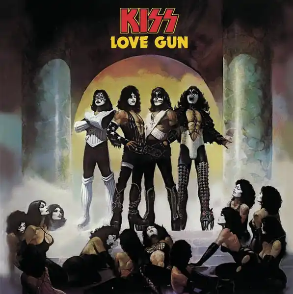 Warranty Included Kiss - Love Gun (LP, tangerine and aqua splatter vinyl)