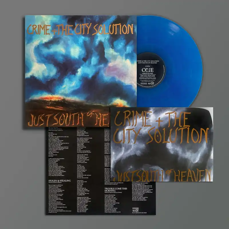 Worldwide Shipping CRIME AND THE CITY SOLUTION - Just South Of Heaven - Blue Vinyl EP