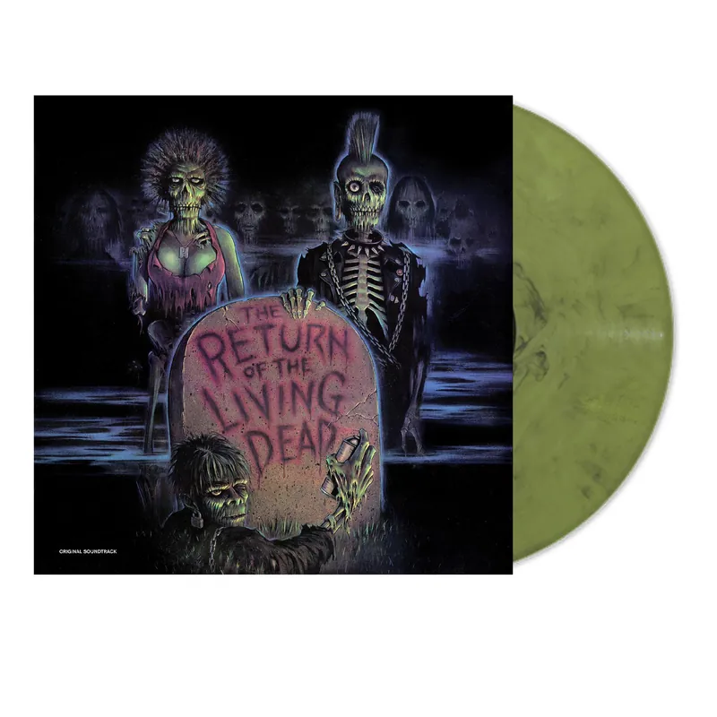 Authentic THE RETURN OF THE LIVING DEAD - Original Soundtrack (GREEN W/ BLACK "TOXIC WASTE" VINYL)