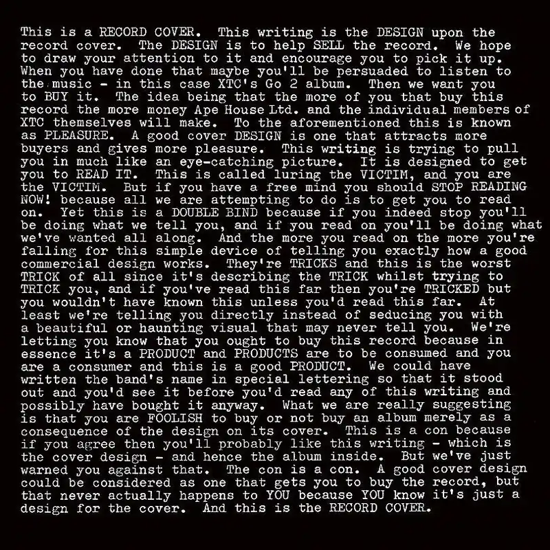 XTC - Go2 - Double Vinyl LP Time-Limited