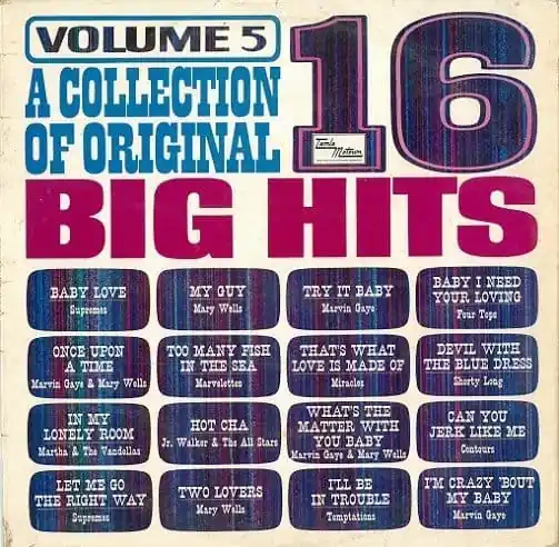 A Collection Of 16 Original Big Hits Vol 5 Vinyl Record LP Tamla Motown 1966 Free Delivery