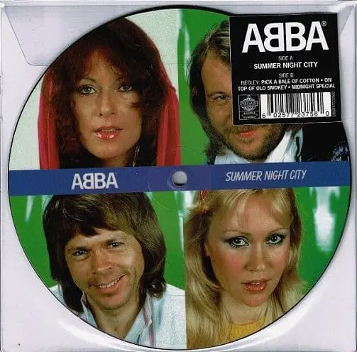 ABBA Summer Night City Vinyl Record 7 Inch Polar 2019 Picture Disc Mega Sale
