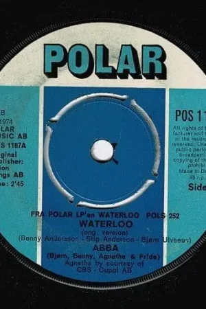 Limited Time ABBA Waterloo Vinyl Record 7 Inch Danish Polar 1974