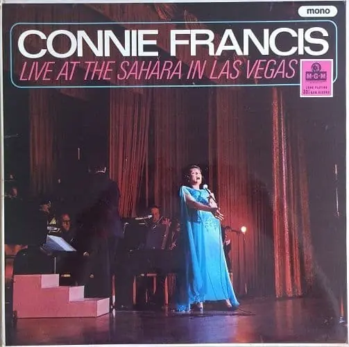 CONNIE FRANCIS Live At The Sahara In Las Vegas Vinyl Record LP MGM 1966 Limited Offer