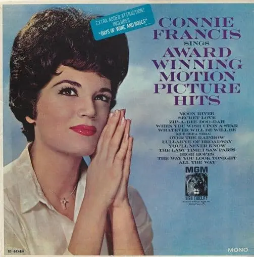 CONNIE FRANCIS Sings Award Winning Motion Picture Hits Vinyl Record LP Canadian MGM 1963 Premium