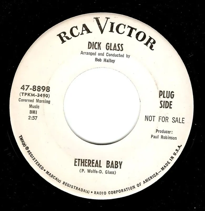 DICK GLASS Ethereal Baby Vinyl Record 7 Inch US RCA Victor 1966 Promo Must Have
