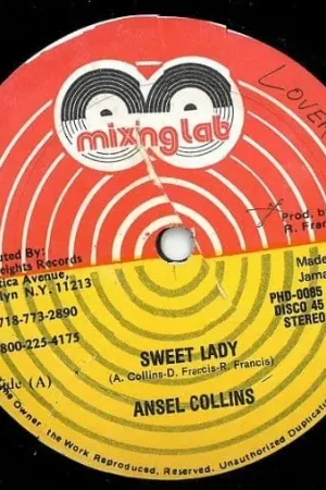 ANSEL COLLINS Sweet Lady Vinyl Record 12 Inch Jamaican Mixing Lab 1988 Exclusive Offer