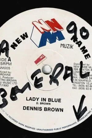 Popular DENNIS BROWN Lady In Blue Vinyl Record 12 Inch New Name Muzik 1990