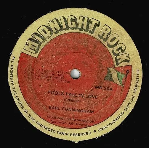 EARL CUNNINGHAM Fools Fall In Love Vinyl Record 12 Inch Midnight Rock 1983 Money Back Guarantee