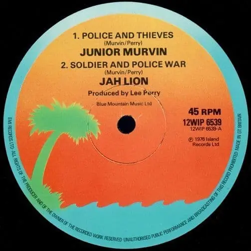 Professional Grade JUNIOR MURVIN Police And Thieves Vinyl Record 12 Inch Island 1980