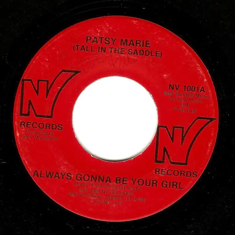 PATSY MARIE TALL IN THE SADDLE Always Gonna Be Your Girl Vinyl Record 7 Inch US NV 1986 Signed Authentic