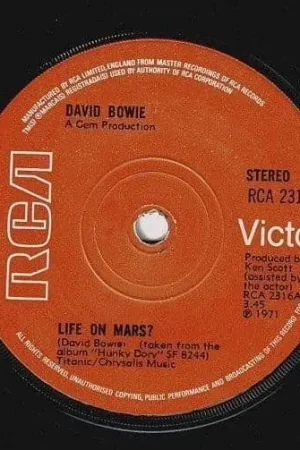 Premium DAVID BOWIE Life On Mars Vinyl Record 7 Inch RCA Victor 1973