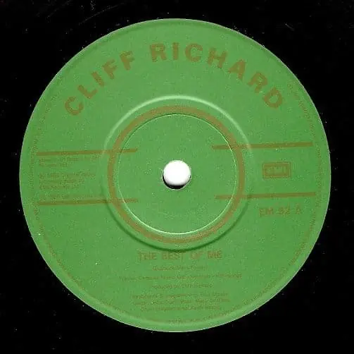 Cliff Richard The Best Of Me Vinyl Record 7 Inch EMI EM 92 Next Day Delivery