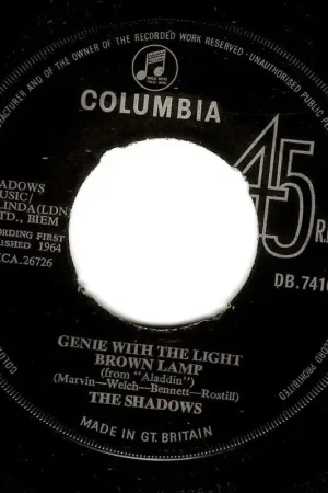 THE SHADOWS Genie With The Light Brown Lamp Vinyl Record 7 Inch Columbia 1964 Trusted Brand