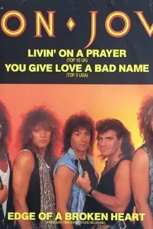 BON JOVI Livin On A Prayer Vinyl Record 12 Inch German Mercury 1986 Mega Sale