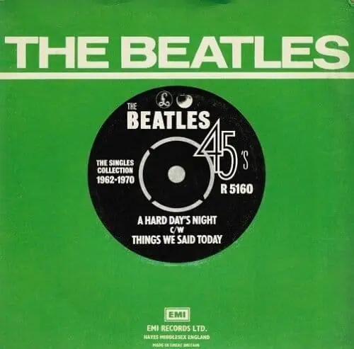 THE BEATLES A Hard Day s Night Vinyl Record 7 Inch Parlophone 1976 Modern