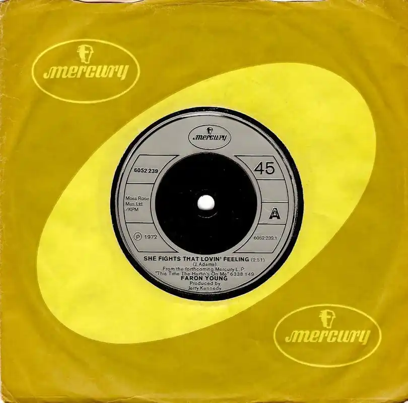 Place Order FARON YOUNG She Fights That Lovin Feeling Vinyl Record 7 Inch Mercury 1973