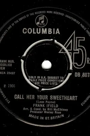 Price Cut FRANK IFIELD Call Her Your Sweetheart Vinyl Record 7 Inch Columbia 1966