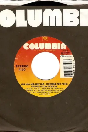 LISA LISA AND CULT JAM Someone To Love Me For Me Vinyl Record 7 Inch US Columbia 1987 Certified