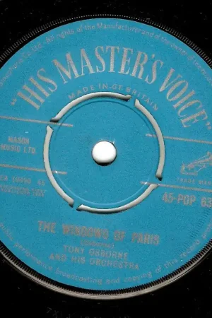 TONY OSBORNE The Windows Of Paris Vinyl Record 7 Inch HMV 1959 Order Now