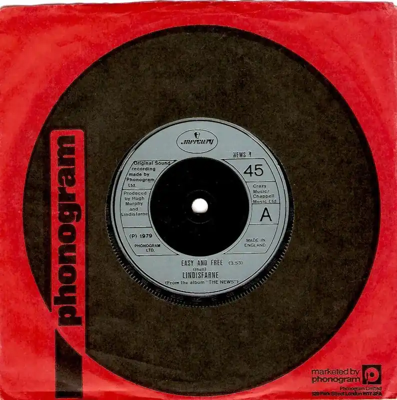 One Day Deal LINDISFARNE Easy And Free Vinyl Record 7 Inch Mercury 1979