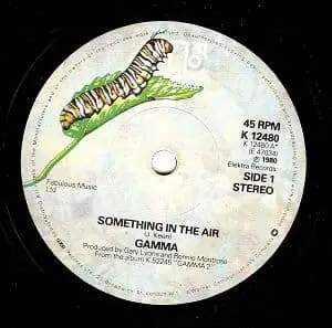 Grab Now Gamma Something In The Air Vinyl Record 7 Inch Elektra K 12480