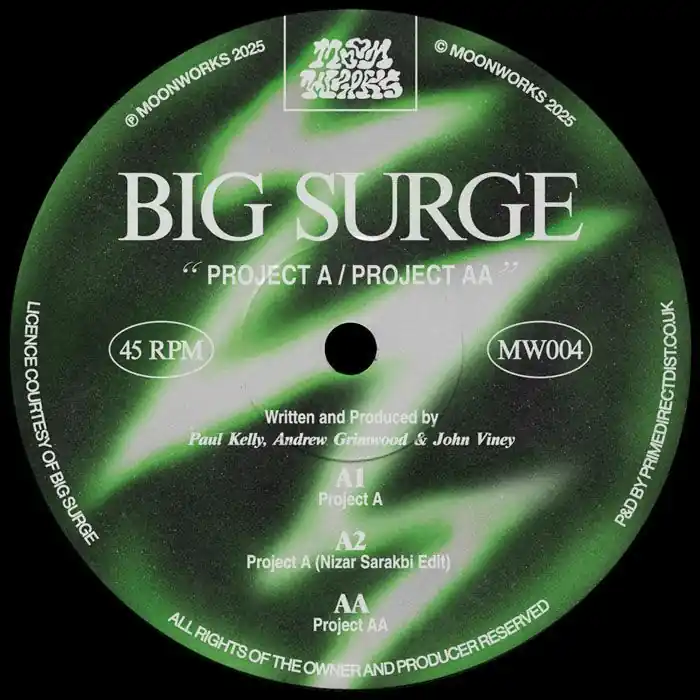 Big Surge Project A / Project AA Moonworks vinyl record New Release
