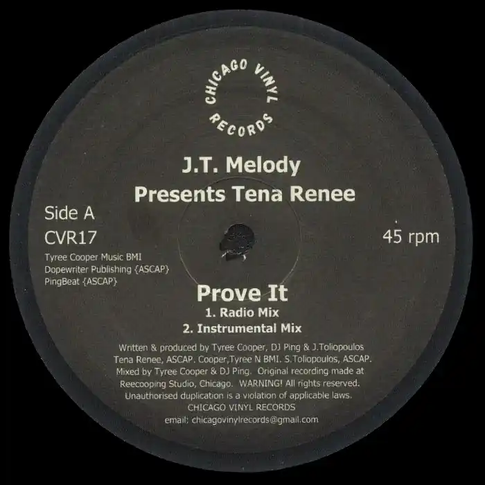 J.T. Melody Prove It Chicago Vinyl vinyl record Direct From Factory