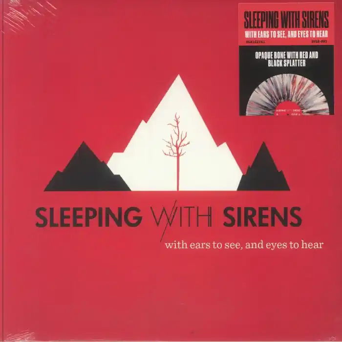 Genuine Sleeping With Sirens With Ears To See, And Eyes To Hear (Opaque Bone with Red & Black Splatter) BMG vinyl record