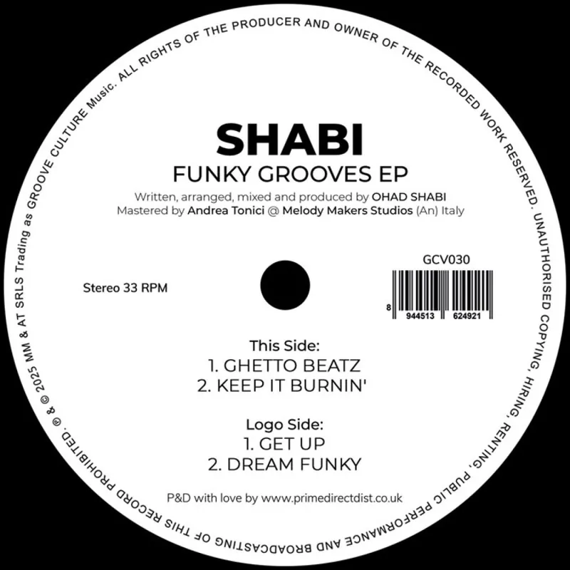 Shabi Funky Grooves EP Groove Culture vinyl record New Release