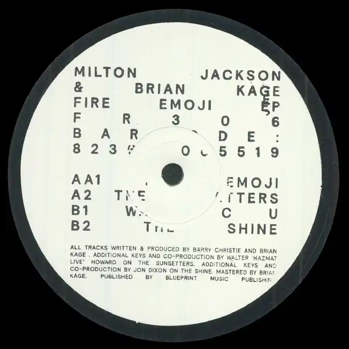 Money Back Guarantee Milton Jackson / Kage, Brina Fire Emoji EP Freerange vinyl record