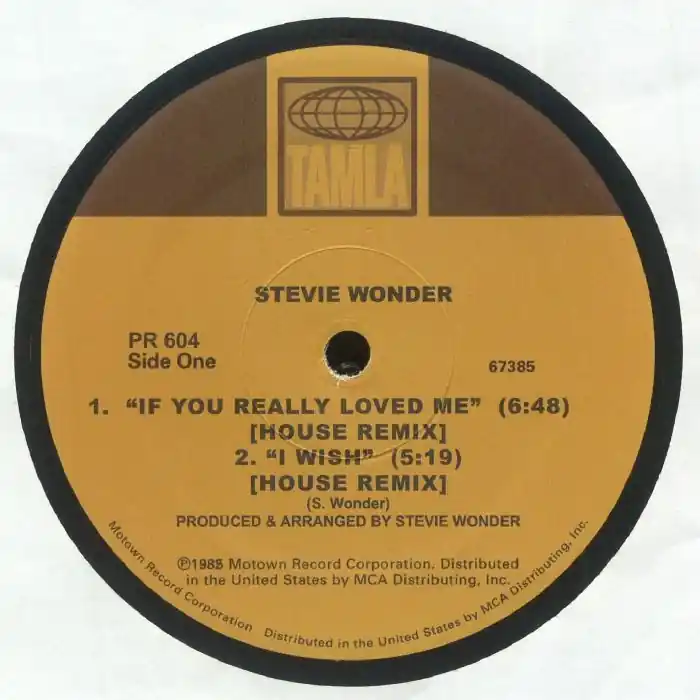 Wonder, Stevie If You Really Loved Me (House remix) Tamla Motown vinyl record Luxury