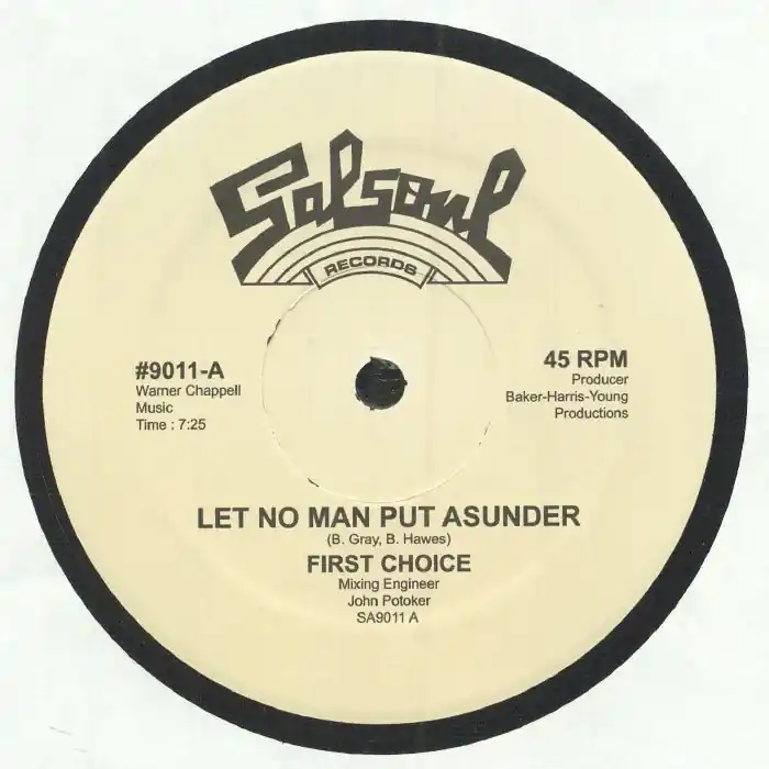 First Choice Let No Man Put Asunder Salsoul vinyl record Clearance
