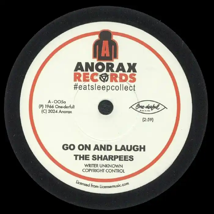 Sharpees. The Go On And Laugh / Tired Of Being Lonely Anorax Records vinyl record Same Day Shipping