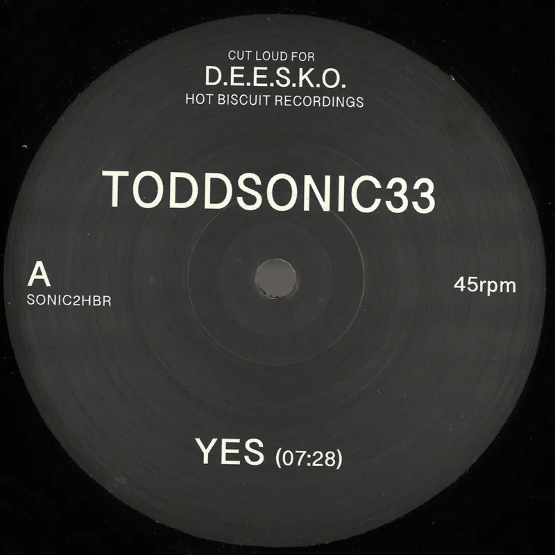 Trusted Brand Toddsonic 33 YesHot Biscuit vinyl record
