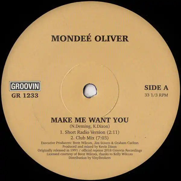 Fresh Stock Oliver, Mondee Make Me Want You Groovin vinyl record