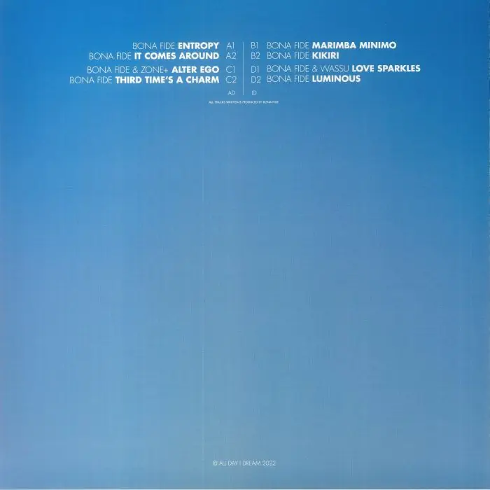 Bona FideEntropy 2x12" All Day I Dream vinyl record Hot Deal