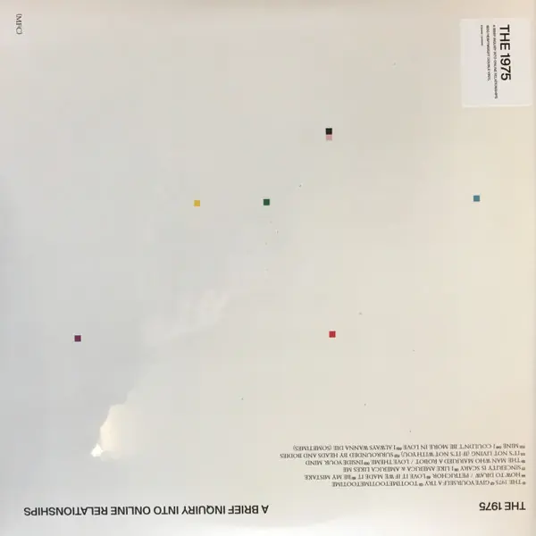The 1975 A Brief Inquiry Into Online Relationships Dirty Hit vinyl record Save Now