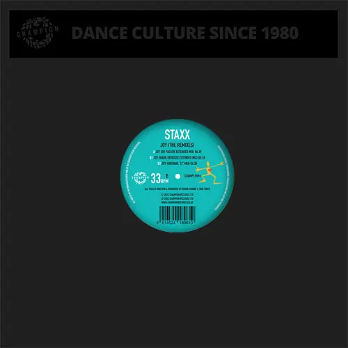 While Supplies Last Staxx Joy (The Remixes) Champion vinyl record