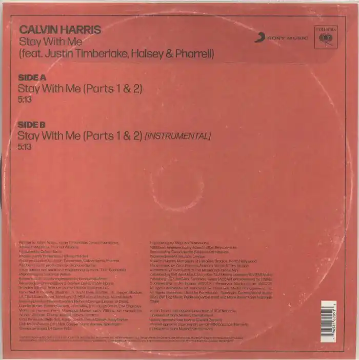 Harris, Calvin Stay With Me Columbia vinyl record Factory Price