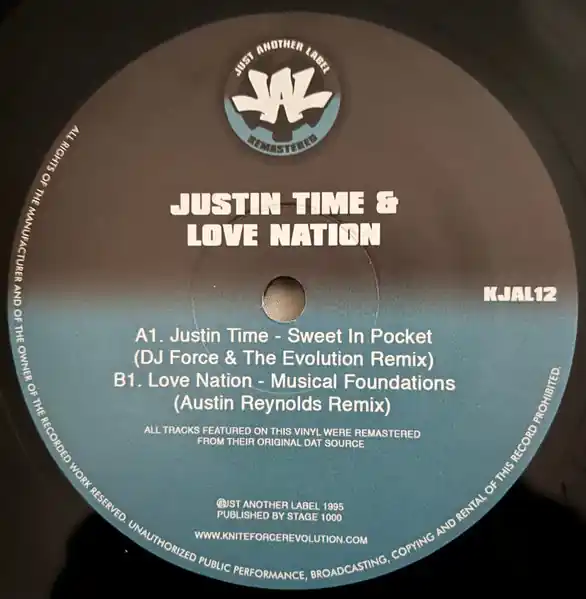 Super Sale Justin Time / Love Nation Sweet In Pocket Remix EP 10" Just Another Label vinyl record