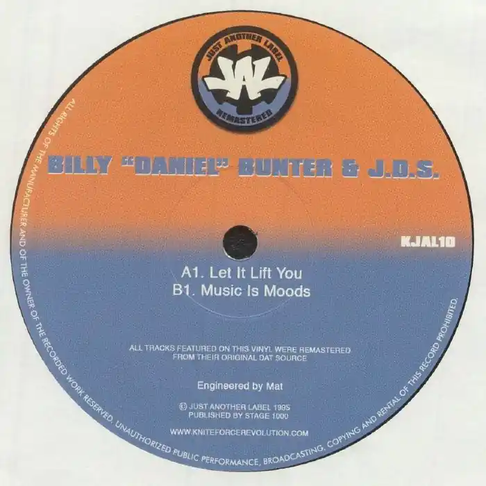 Billy "Daniel" Bunter & J.D.S. Let It Lift You EP 10" Just Another Label vinyl record Genuine
