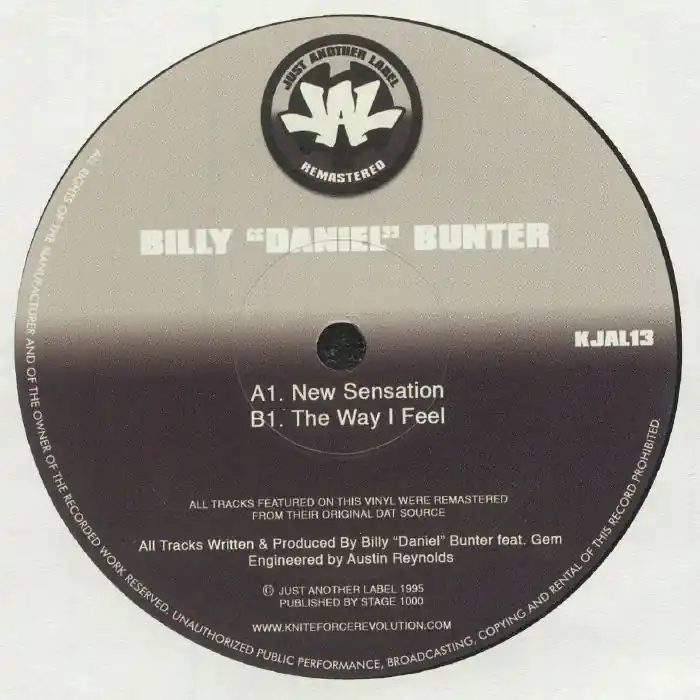 Billy "Daniel" BunterNew Sensation/The Way I Feel Just Another Label vinyl record New Arrival