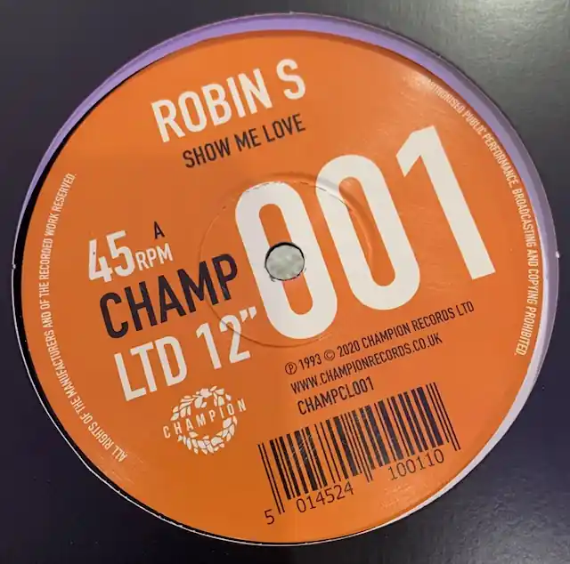 Robin S Show Me Love / Luv 4 Luv Champion vinyl record Holiday Sale