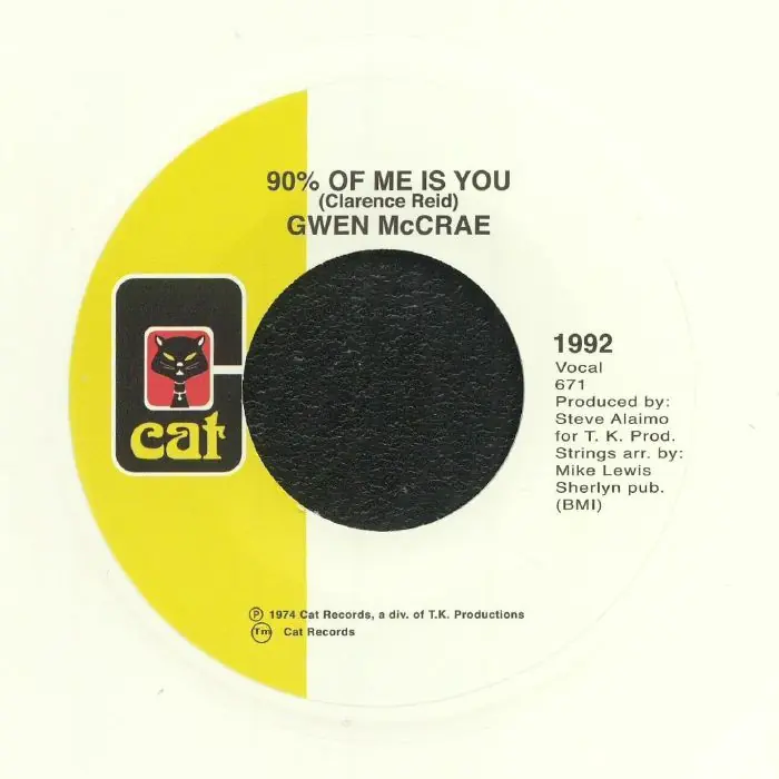 McCrae, Gwen 90% Of Me Is You/It's Worth The Hurt Cat vinyl record While Supplies Last