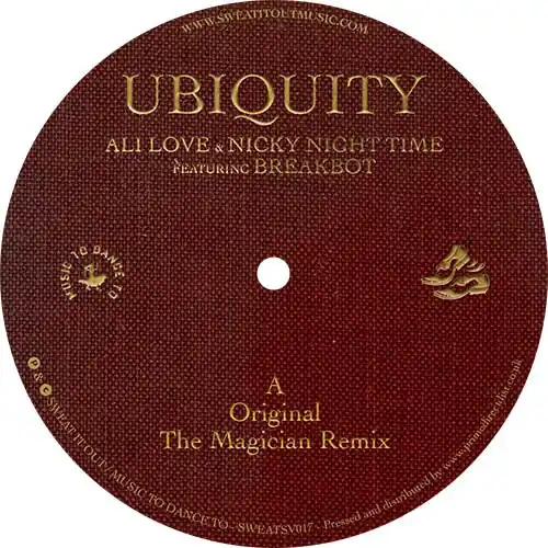 Ali Love / Breakbot Ubiquity Sweat It Out vinyl record Fast Shipping